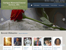 Tablet Screenshot of carriganmemorial.com